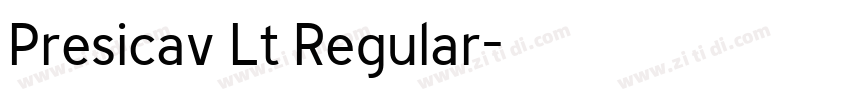Presicav Lt Regular字体转换